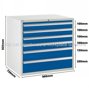 Euroslide Storage Cabinet 6 Drawer 825mm